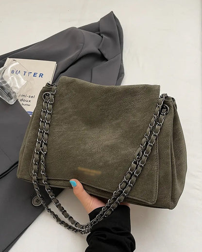 Tasche Einfach Wildleder Umhängetasche Schulter