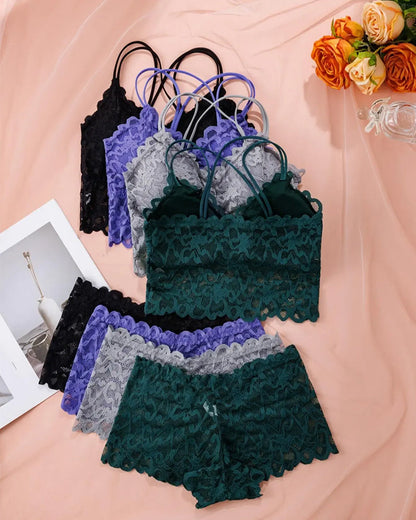 Dessous Set Spitze Cutout Rücken