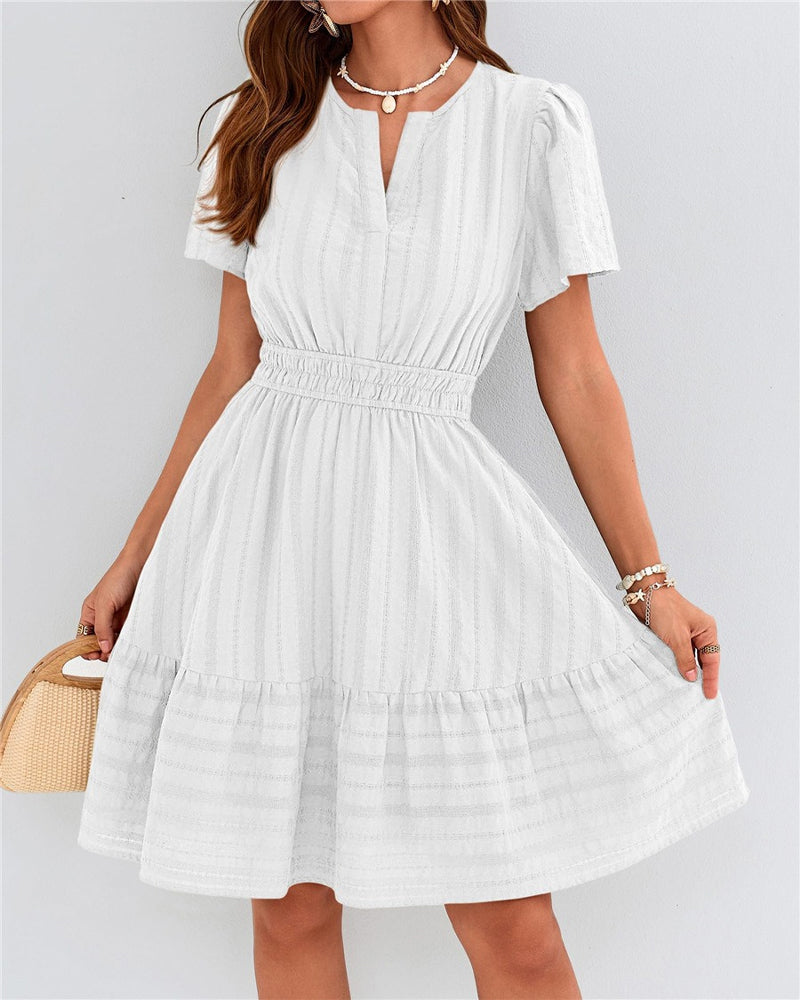 Kleid V-Ausschnitt A-Linie
