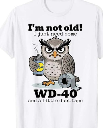 T-Shirt Eule Lustig Einfarbig Lässig