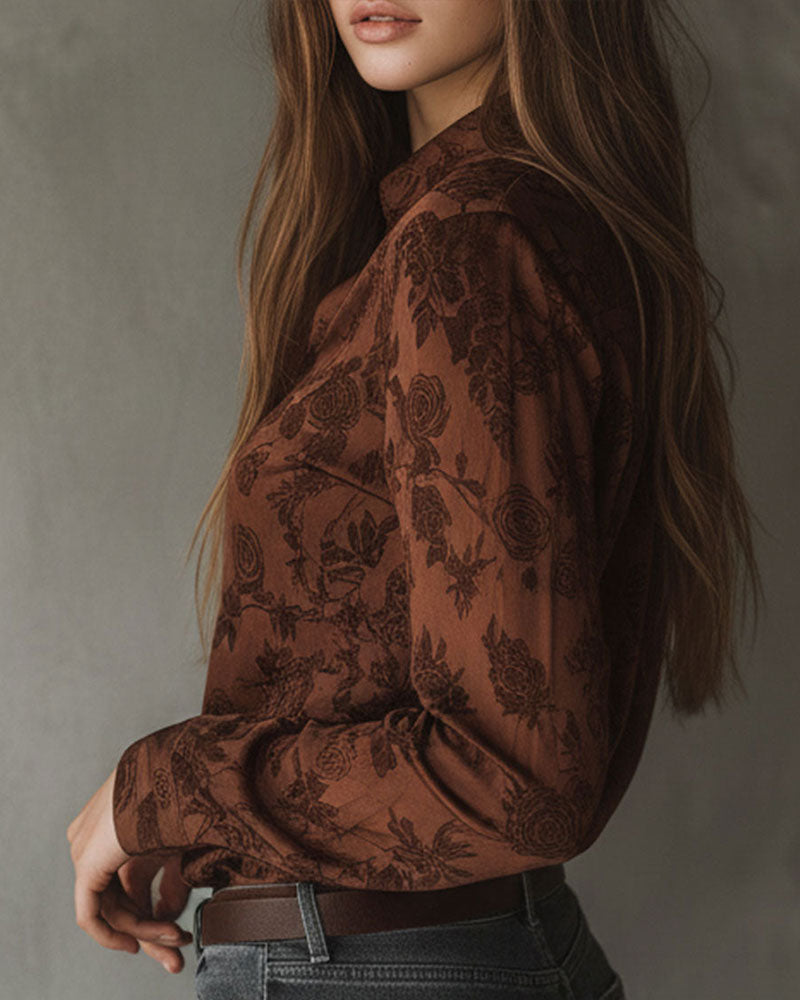 Hemd Retro Blume