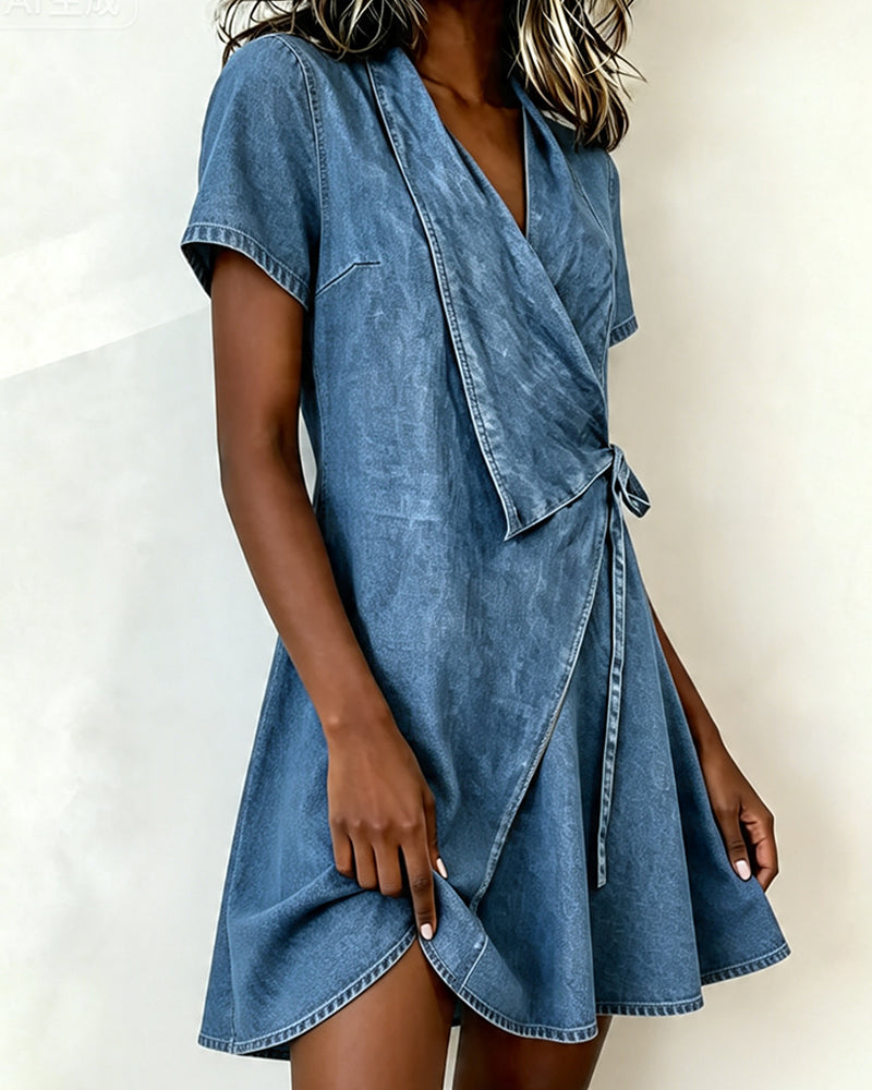 Kleid Designer Denim Kurz