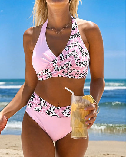 Bikini Gekreuzt V-Ausschnitt Halter