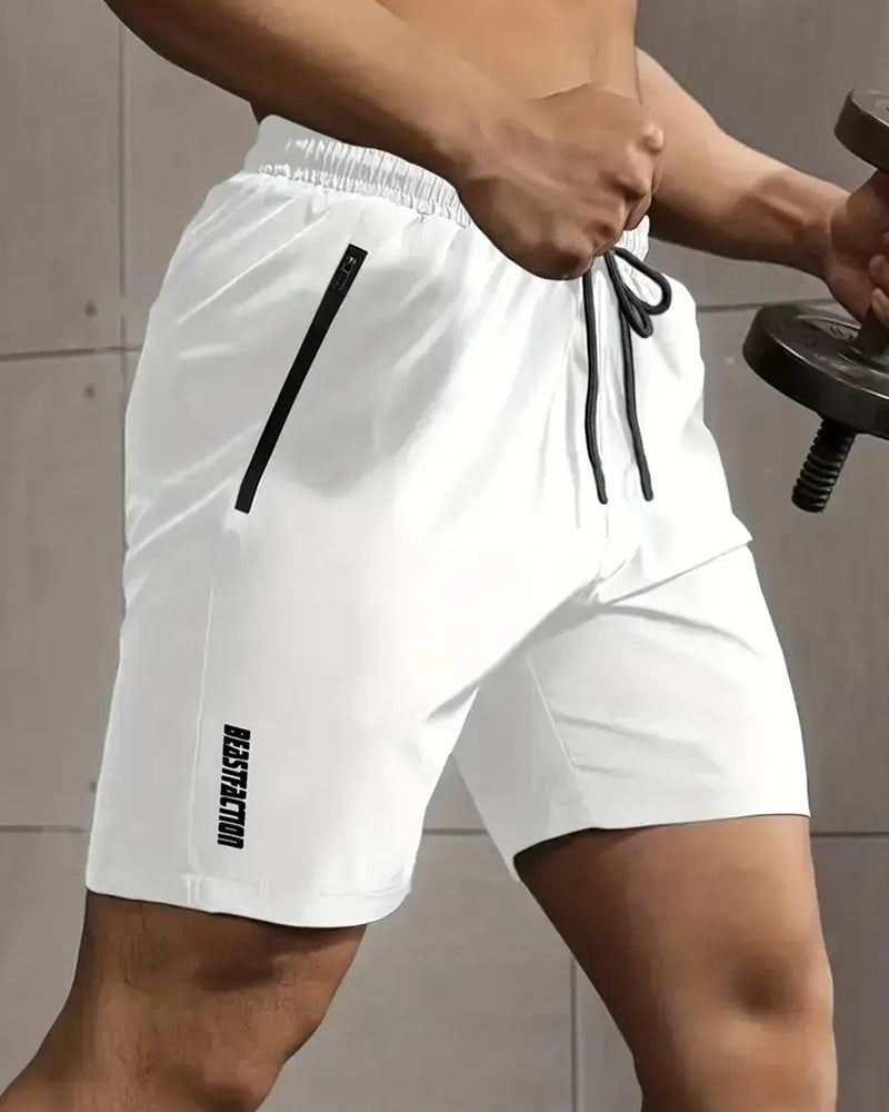 Herren Shorts Schnelltrocknend Reißverschlusstasche Sportlich