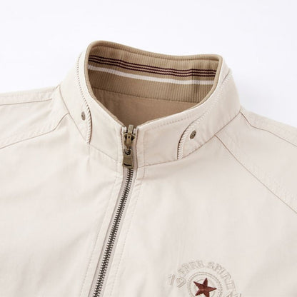 Reversible Lightweight Jacket with Zipper Pockets for Men - Azzurra