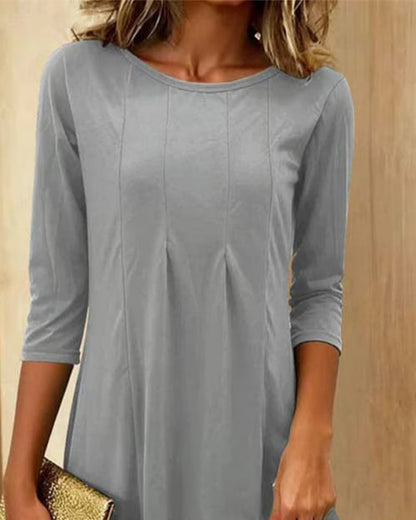 Kleid Rundhalsausschnitt elegant und stilvoll