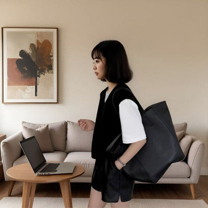 Knit V-Neck Sweater Vest for Women - Rachele