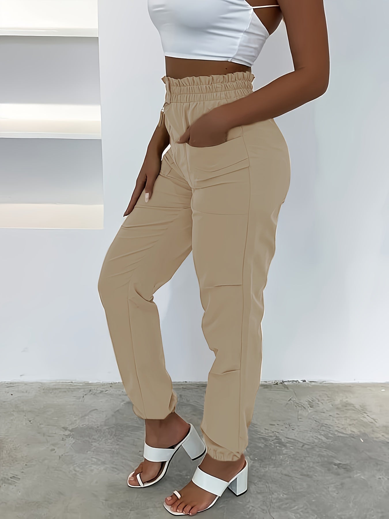 Beige Cargohose - Mila