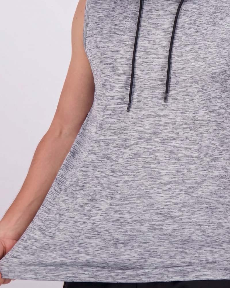 Tank Top Ärmellos Kapuze Sport