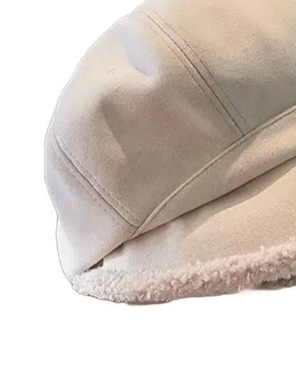 Hut Damen Unifarben Plüsch Fischerhut Warm