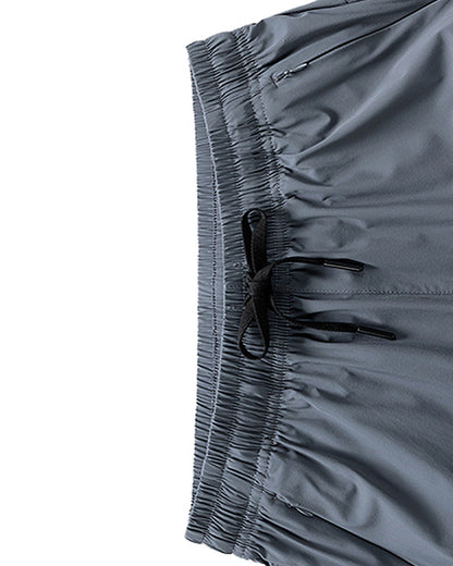 Shorts Männer Elastischer Bund Tasche Schnelltrocknend Eis-Seide Sport