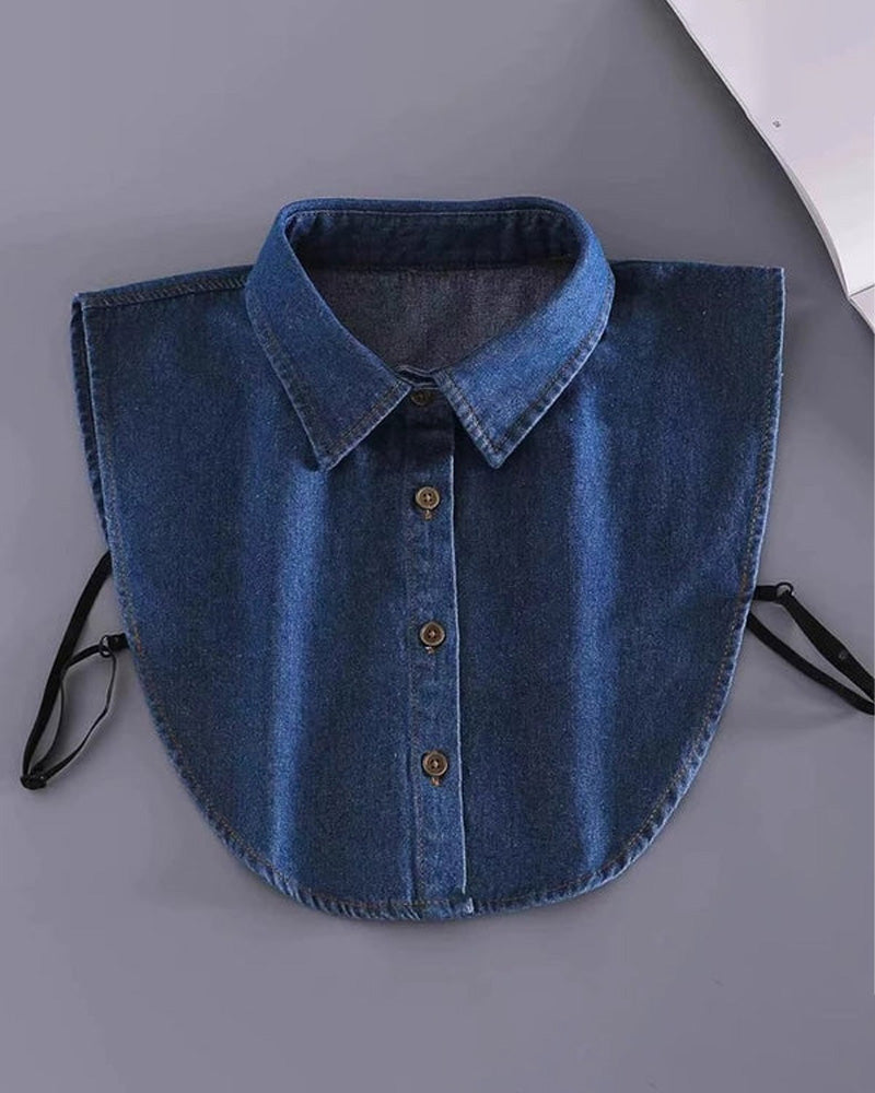 Kragen Klassisch Edgy Denim Falsch