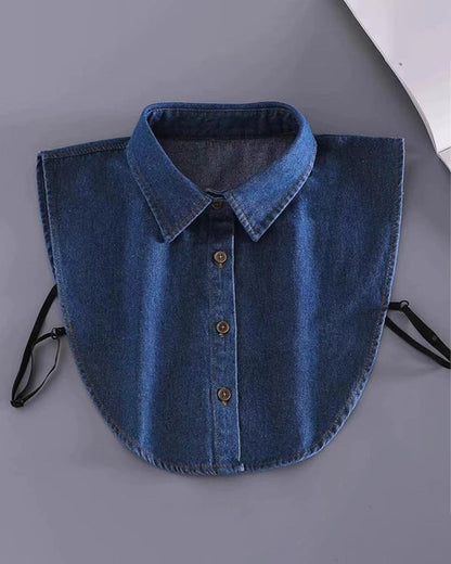 Kragen Klassisch Edgy Denim Falsch