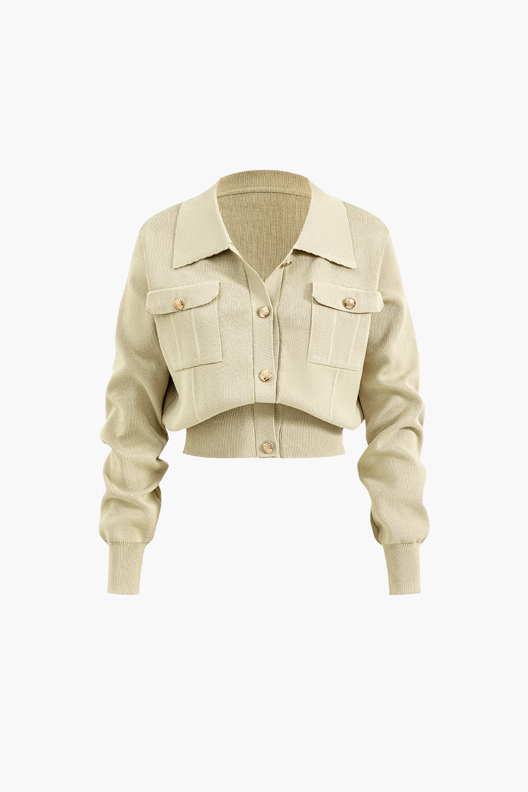 Einfarbiges Vintage Crop Top mit Knopfleiste und Maxirock Set