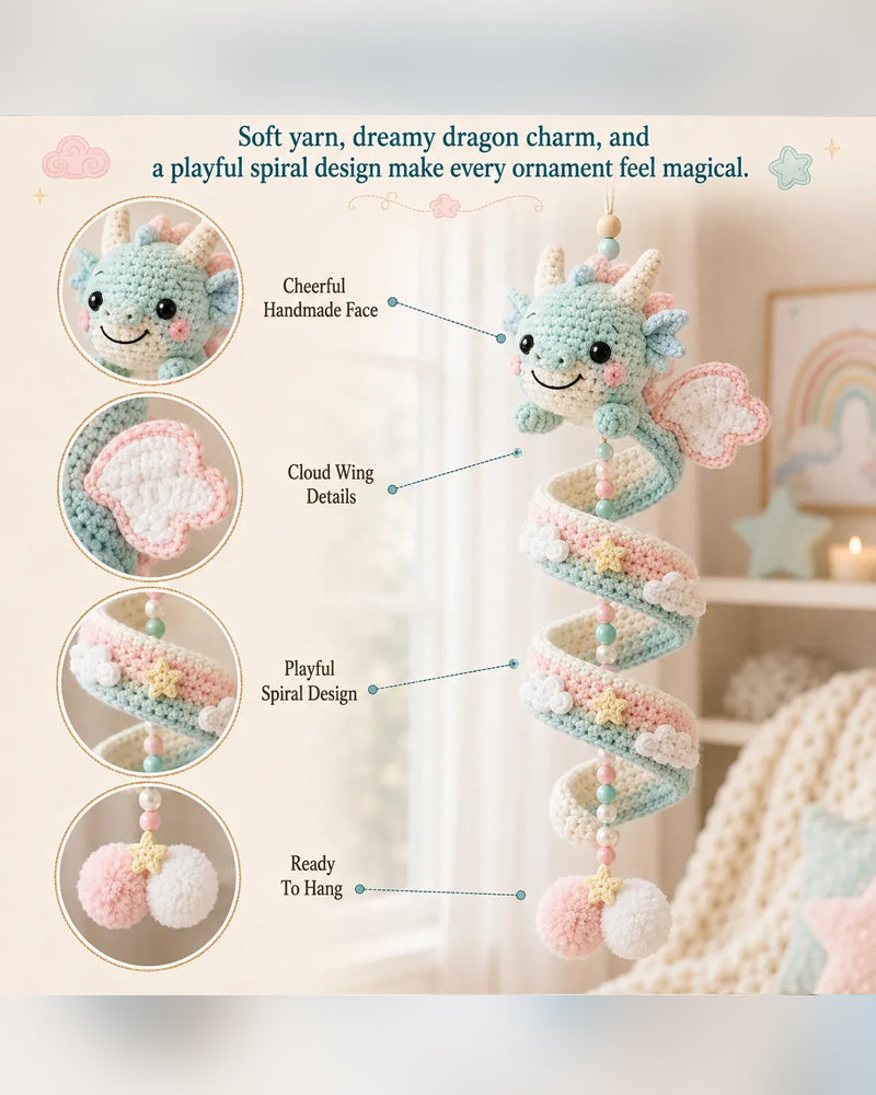 🐉 Anfängerfreundliches DIY-Set für ein verzaubertes Drachen-Spiral-Hängeornament | Komplettset inklusive aller Werkzeuge und einer Schritt-für-Schritt-Anleitung 💕