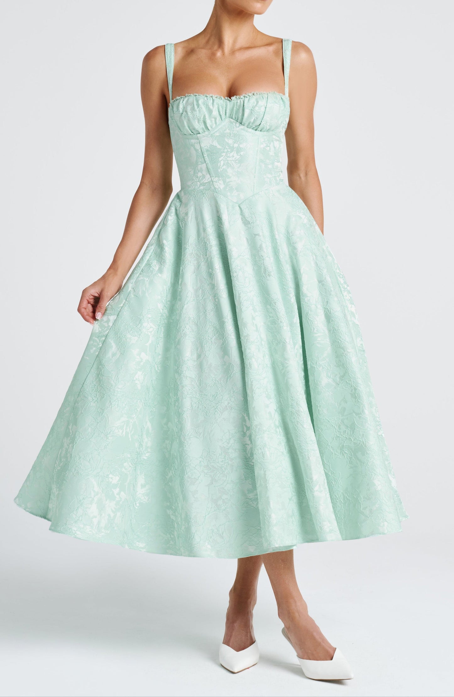 Robe midi Matelda – menthe