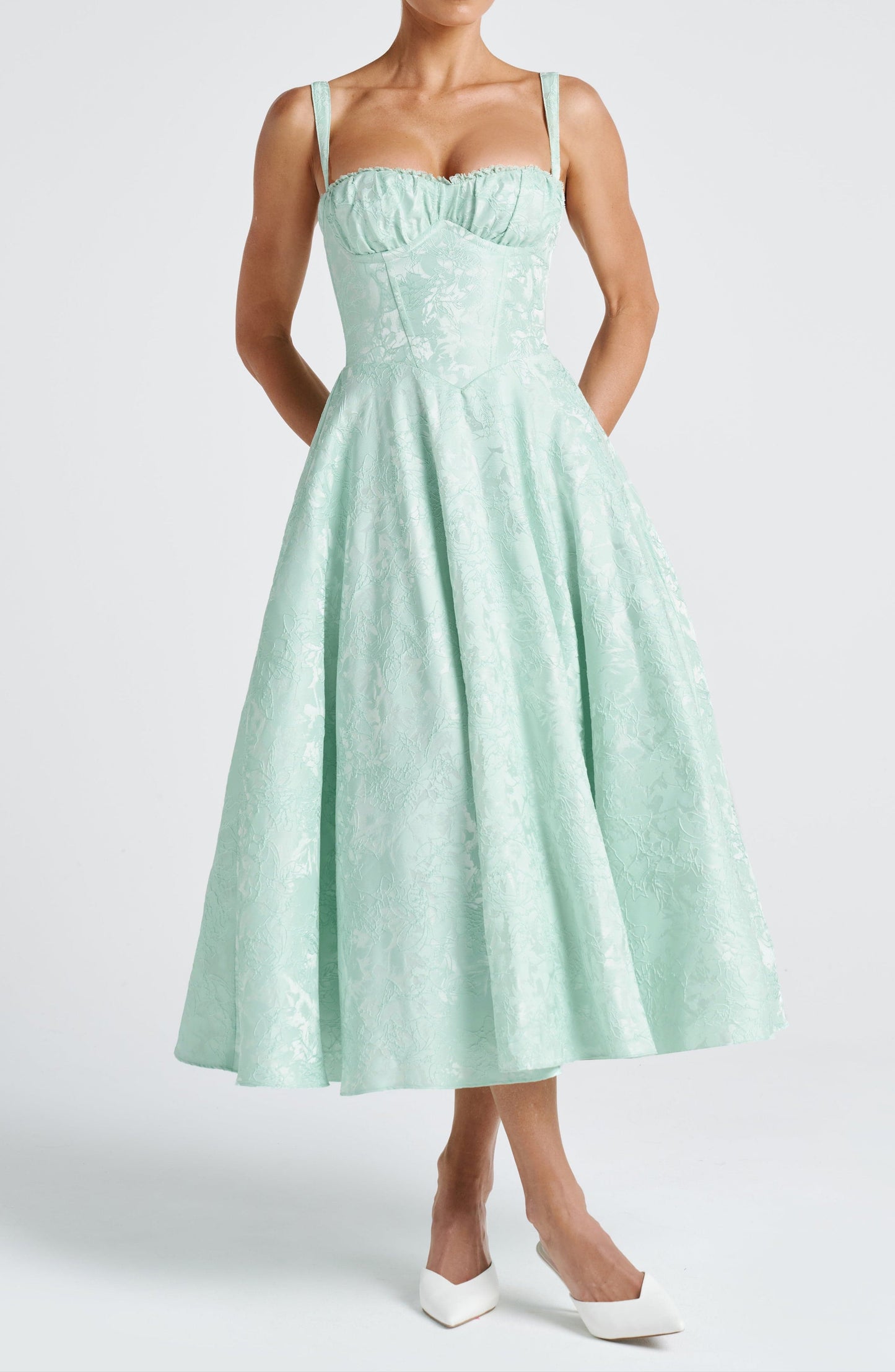 Robe midi Matelda – menthe