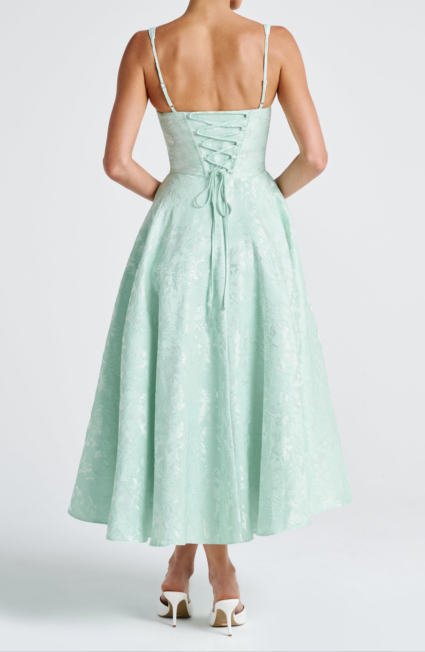 Robe midi Matelda – menthe