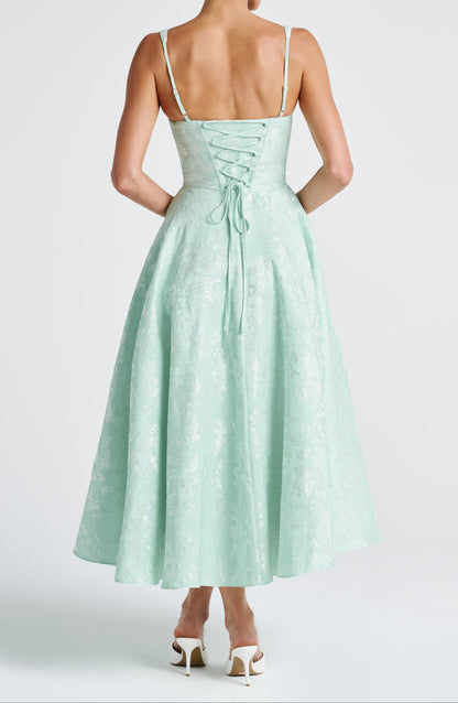 Robe midi Matelda – menthe