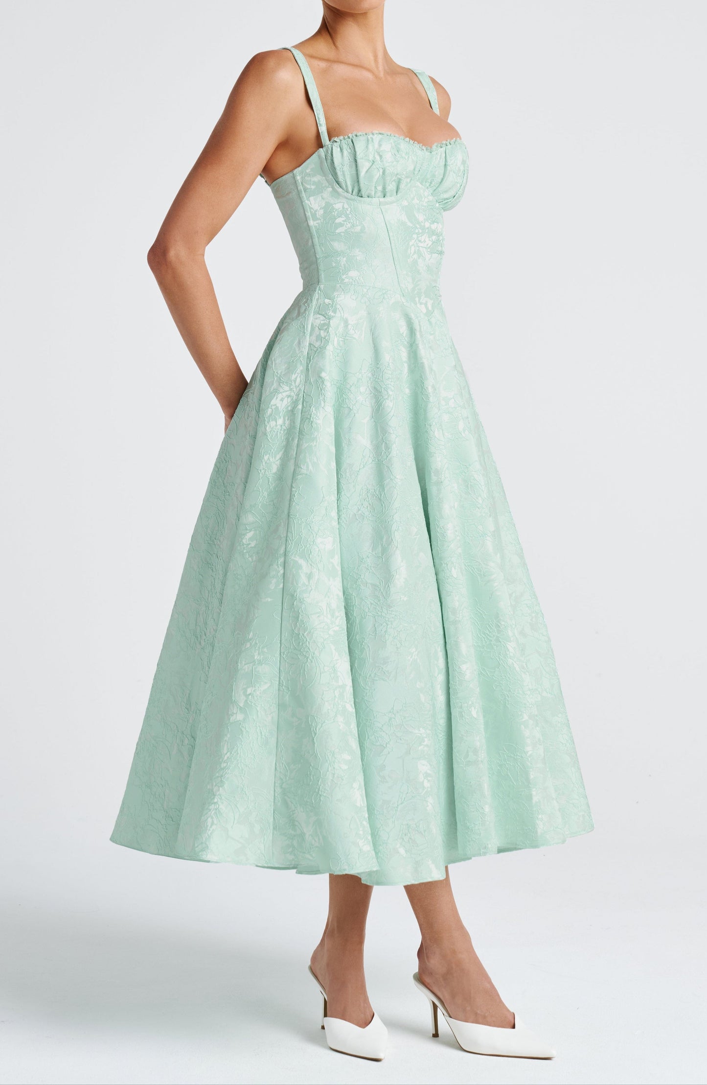 Robe midi Matelda – menthe