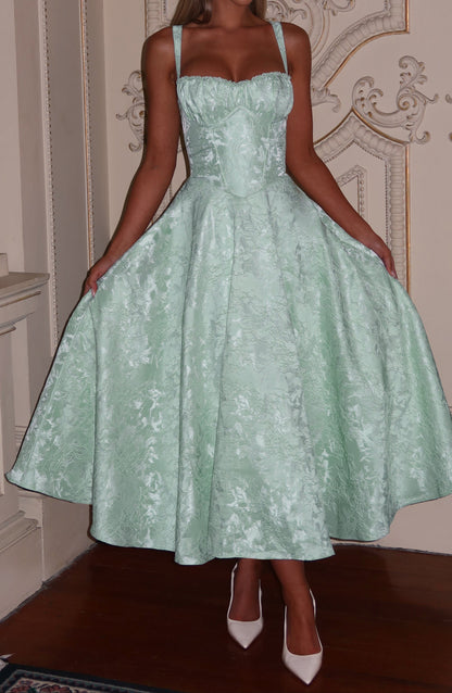 Robe midi Matelda – menthe