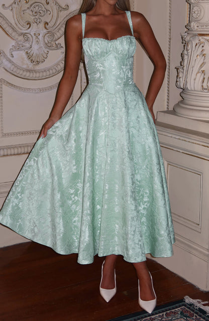 Robe midi Matelda – menthe