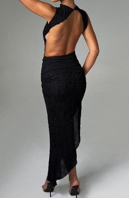 Lavanda Midikleid – Schwarz