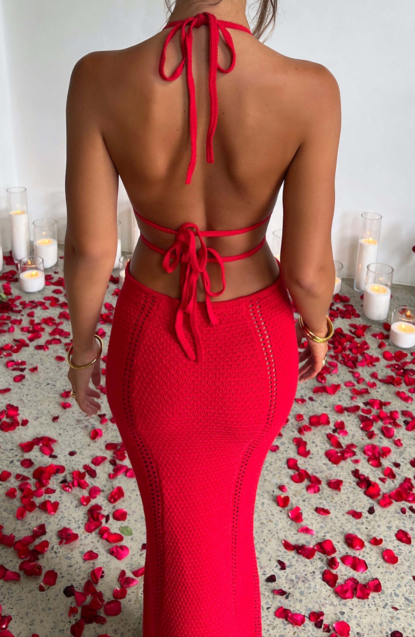 Beatrice Maxikleid - Rot