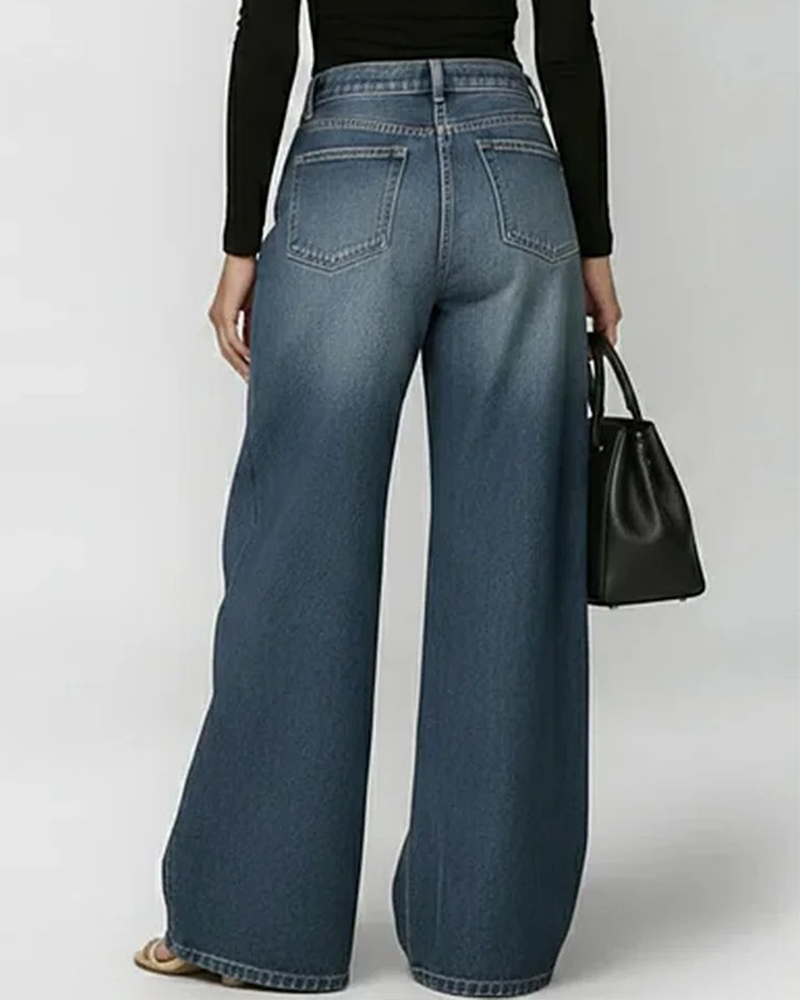 Jeans High Waist weites Bein