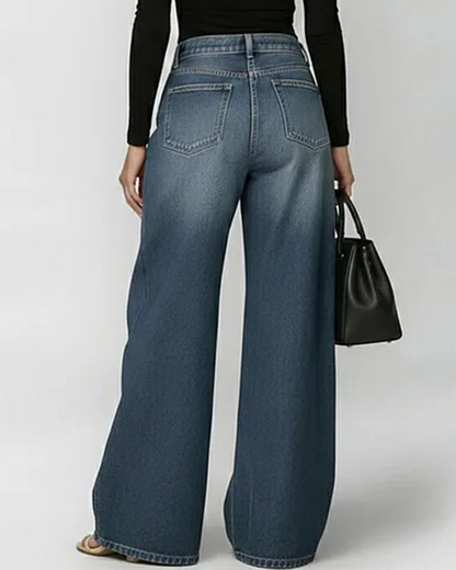 Jeans High Waist weites Bein