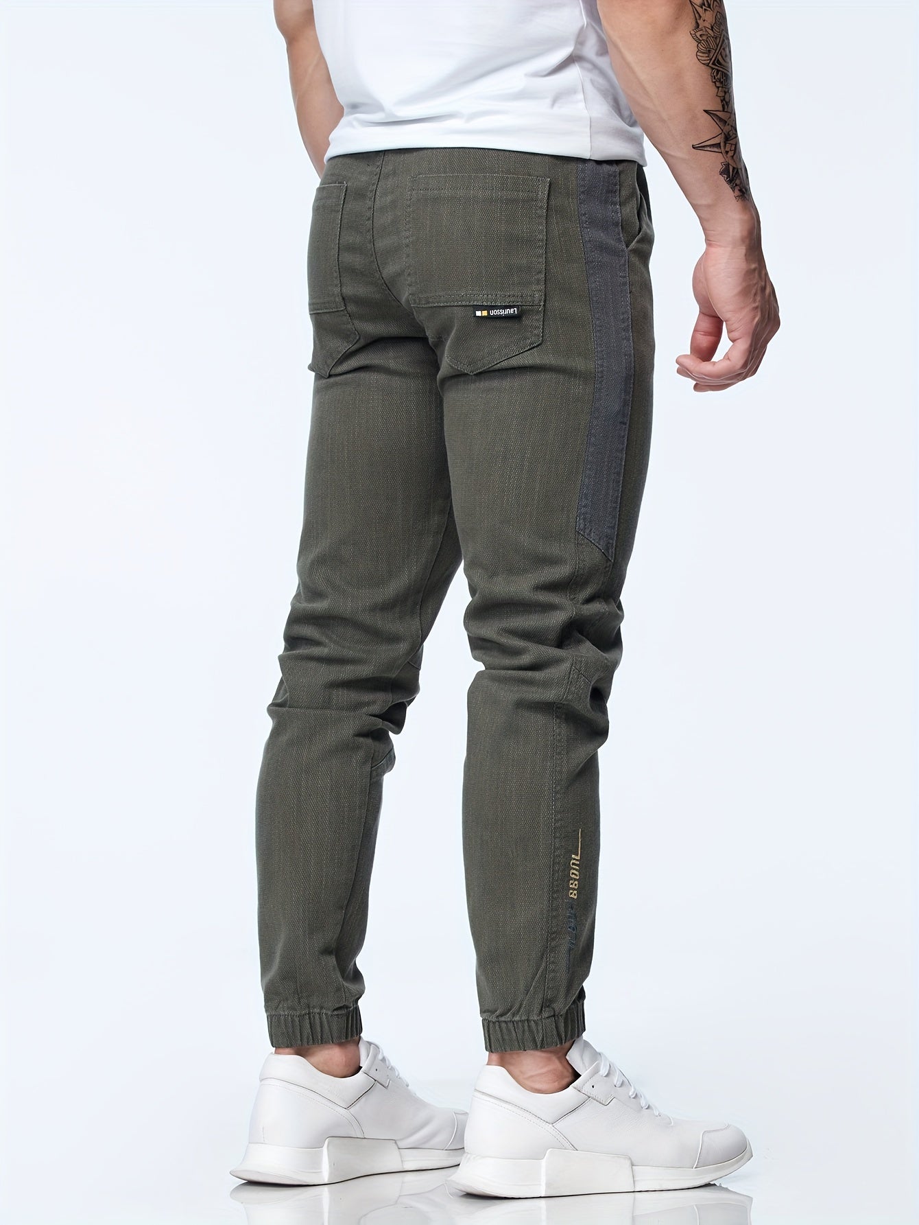 Grey Drawstring Jogger Jeans - Elias