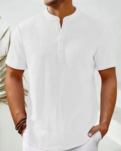 Hemd Einfarbig Locker Henley
