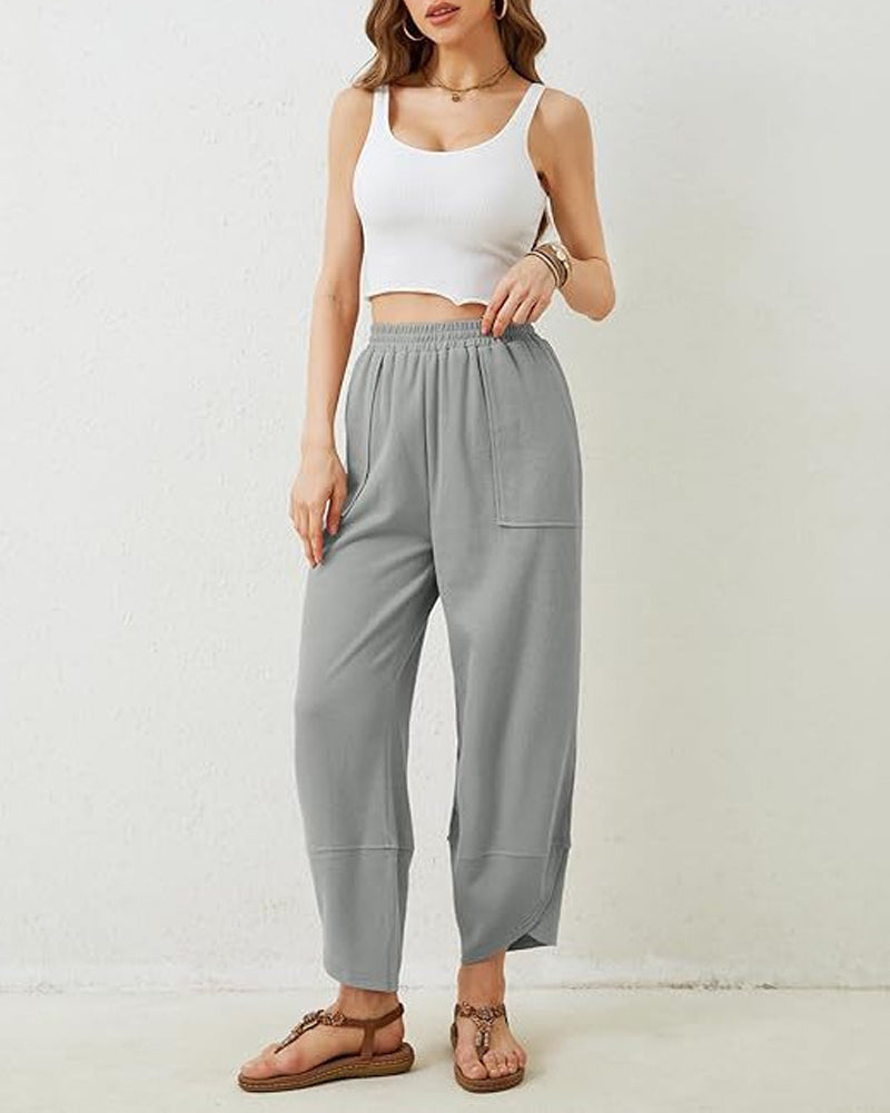 Hose Damen Haremshose Weites Bein