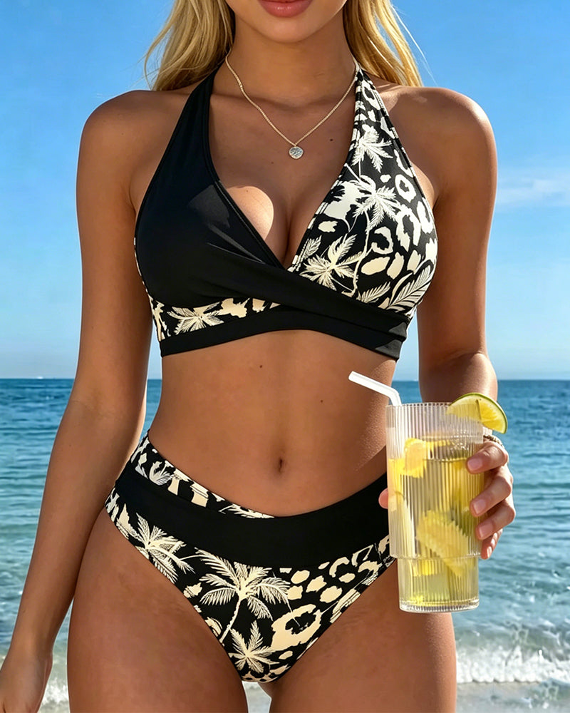 Bikini Kreuz Küste Kokos Brise Druck