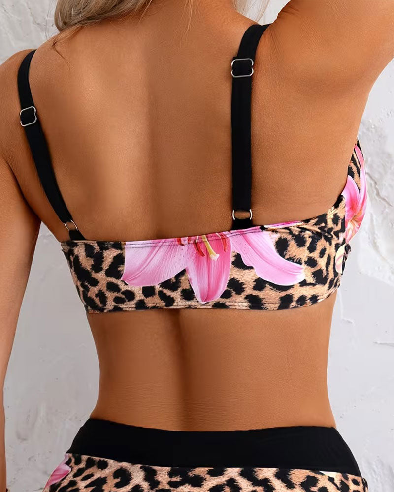 Bikini Leopardenprint zweiteilig