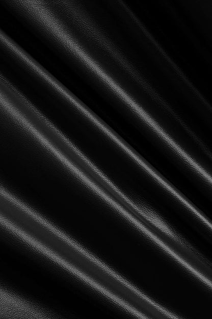 Einfarbiger Y2k Kunstleder Rüschenrock