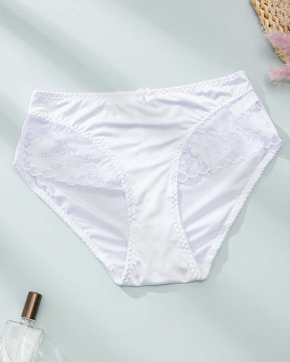 Unterhose Damen Elegant Satin Spitze