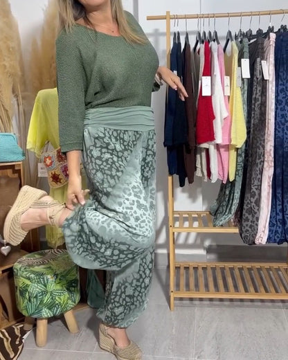 Hose Farbverlauf Leopardenprint Harem