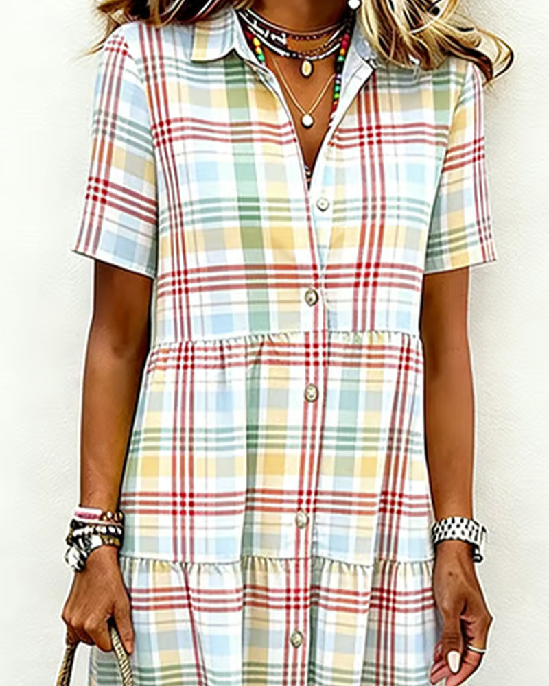 Kleid Casual Karo