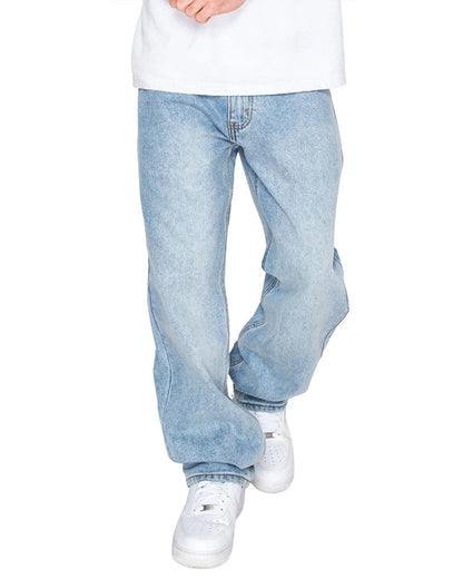 Herren Hose Alles Passt Einfarbig Denim