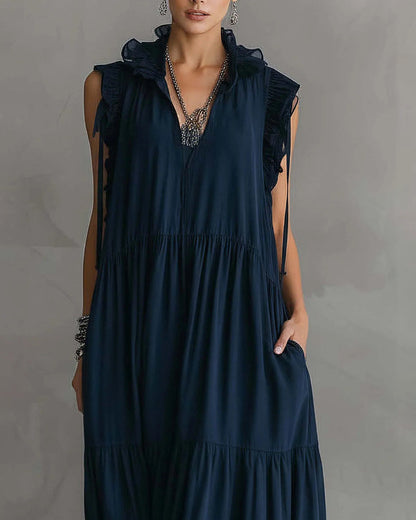 Kleid Ärmellos Spitze Laterne