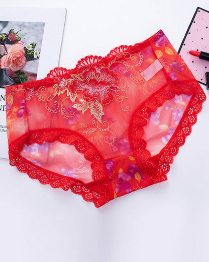 Antibakterielle Slip Mit Spitzenstickerei