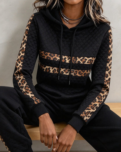 Sweatshirt Argyle Leopard Slim Fit