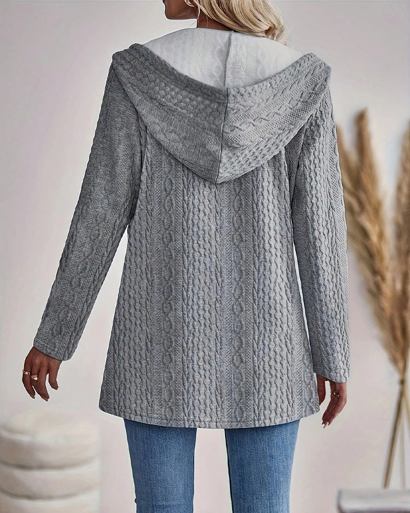 Mantel Twist Reißverschluss Cardigan