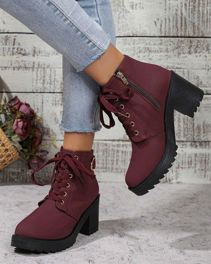 Chunky Plateau Stiefeletten