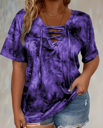 Bluse Tie-Dye Print
