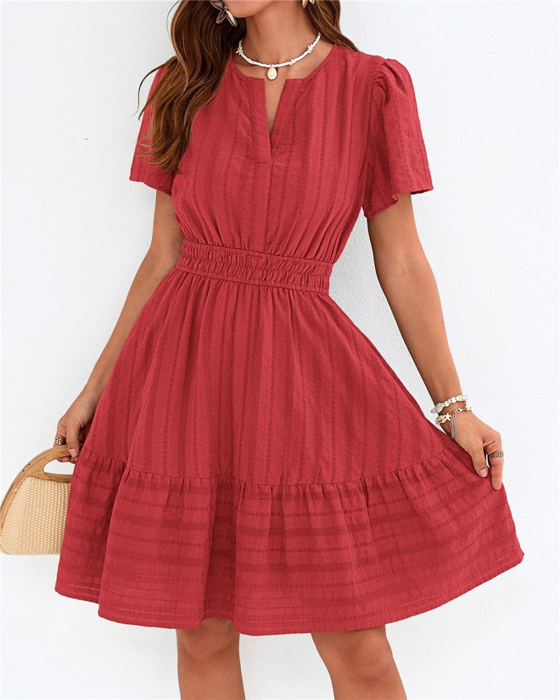 Kleid V-Ausschnitt A-Linie