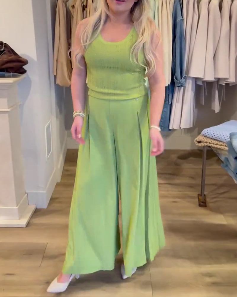 Hose Mode Hohe Taille Weit Geschnitten