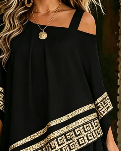 Bluse Schulterfrei Mode Asymmetrisch