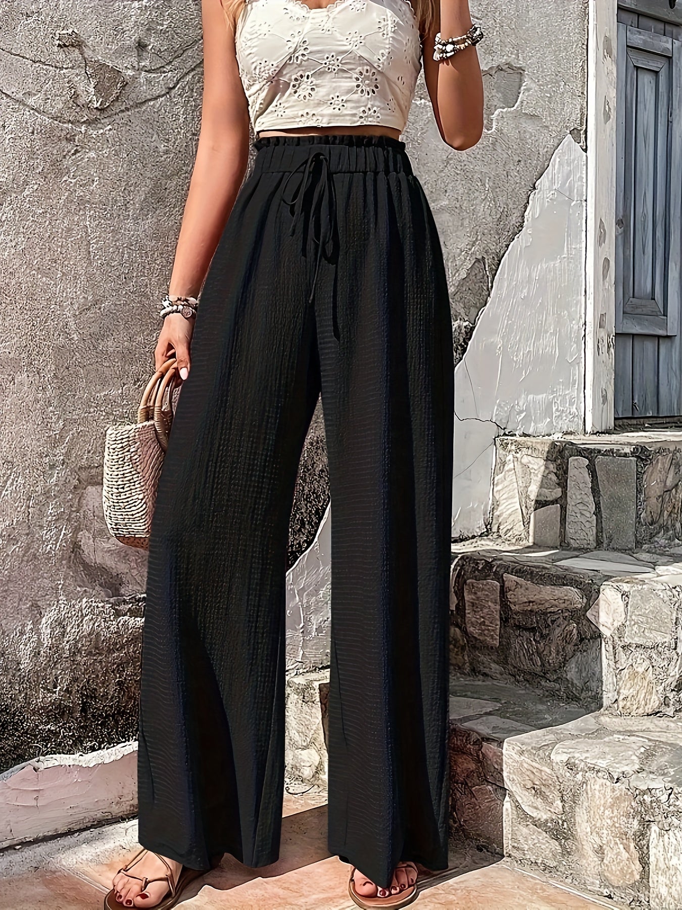 Black Palazzo Pants - Marlene